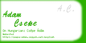 adam csepe business card